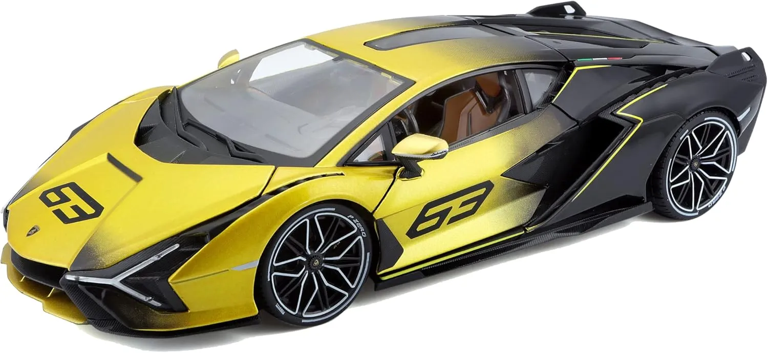 Bburago B18-11100 Lamborghini SIAN FKP 37 1:18 Die-Cast Collectible Car, Assorted Designs and Colours