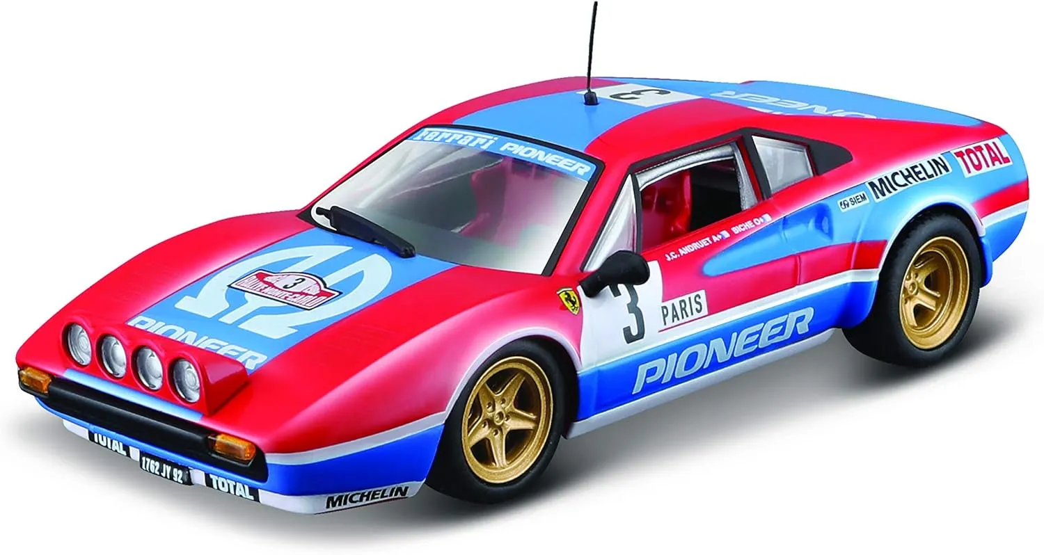 Bburago Ferrari Racing 308 GTB (1982) Super Car - 1:43 Scale - Incredibly Detailed Die-Cast Replica Collectible Model