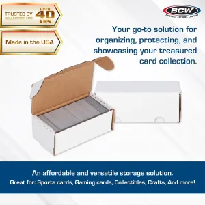 BCW 400 Count Trading Card Storage Box - 10 Pack | Cardboard Organizer for Baseball, Basketball, Football Cards, MTG, Pokemon | Card Game Storage & Protection | Card Storage Box | Assembly Required