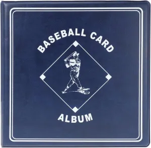 BCW Supplies Baseball 3" Album - Blue | Premium Durable Binder for 90 Baseball Cards Heavy-Duty D-Ring, Lasting Durability, and Classic Display | Ideal for Collectors, Storage, and Card Protection