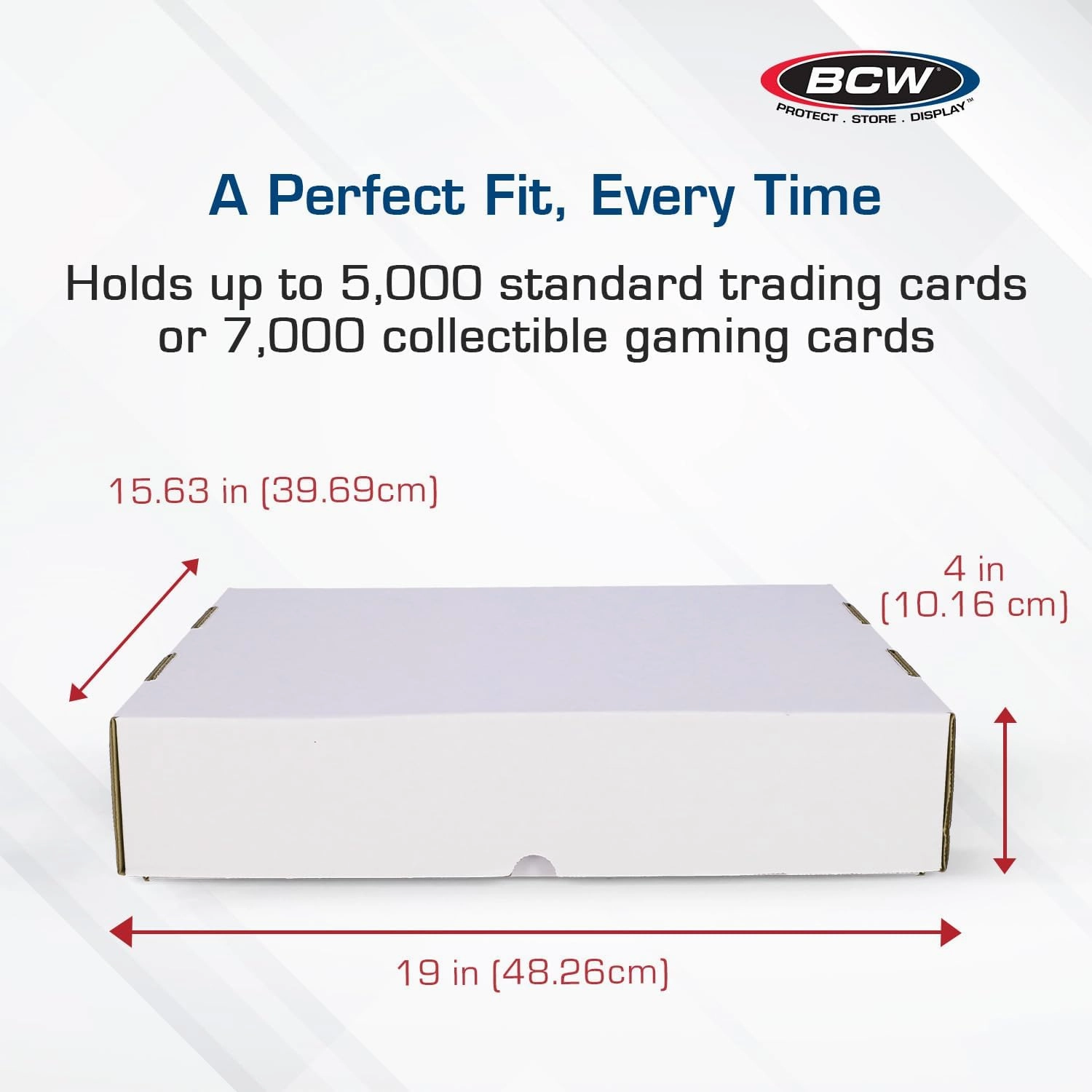 BCW 5000ct Trading Card Storage Boxes (Full Lid) – 1 Pack | Corrugated Cardboard Organizer for Sports Cards, Pokémon & MTG | Assembly Required