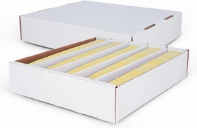 BCW 5000ct Trading Card Storage Boxes (Full Lid) – 1 Pack | Corrugated Cardboard Organizer for Sports Cards, Pokémon & MTG | Assembly Required