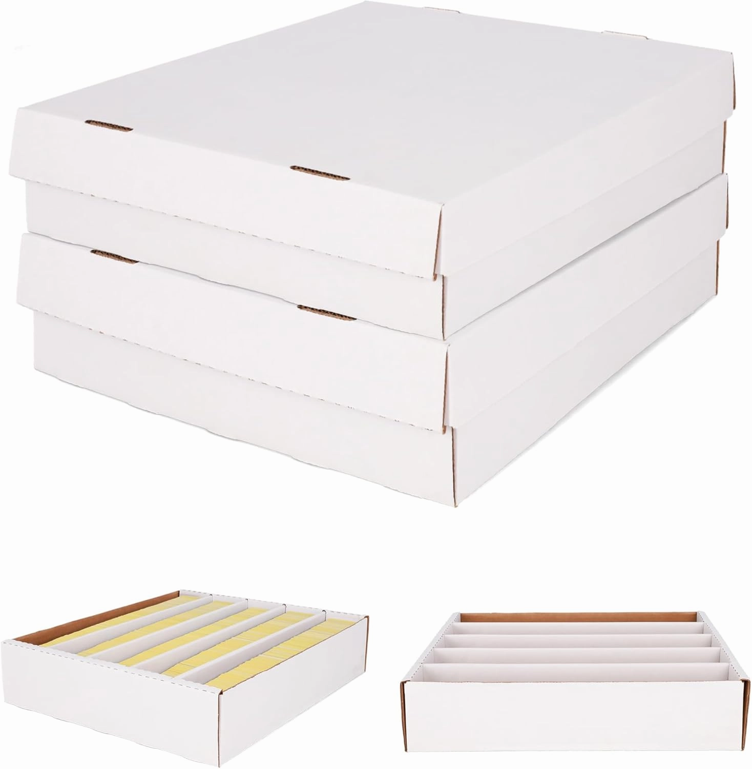 BCW Super Monster 5 Row Trading Card Storage Box - 2 Pack | Holds 5000 Standard Trading Cards & 7000 Gaming Cards | Card Storage Box for Basketball, Football, MTG, Pokemon