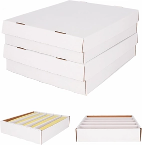 BCW Super Monster 5 Row Trading Card Storage Box - 2 Pack | Holds 5000 Standard Trading Cards & 7000 Gaming Cards | Card Storage Box for Basketball, Football, MTG, Pokemon