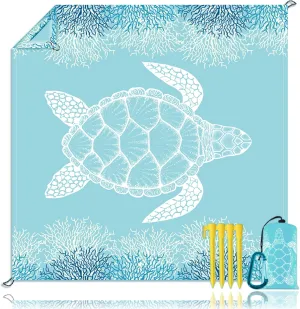 Beach Blanket Sandproof Large Beach Mat 79x 83 4-6 Adults Oversized Lightweight Sand Free Beach Mat Waterproof Beach Blanket Portable Outdoor Camping Blankets for Travel, Camping, Hiking