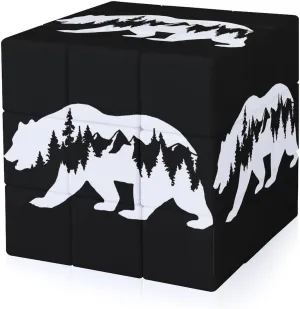 Bear Mountain Full Printing 3x3 Fidget Cube Stress Relief Magic Speed Cube for Adults