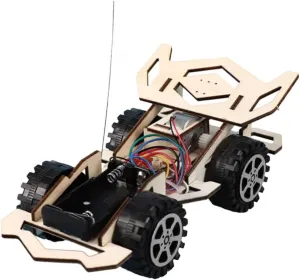 BESPORTBLE Assembled Racing Car DIY Science Experiment for Wooden Car Model Great Present for Birthdays Halloween Thanksgiving Christmas Engaging Activity