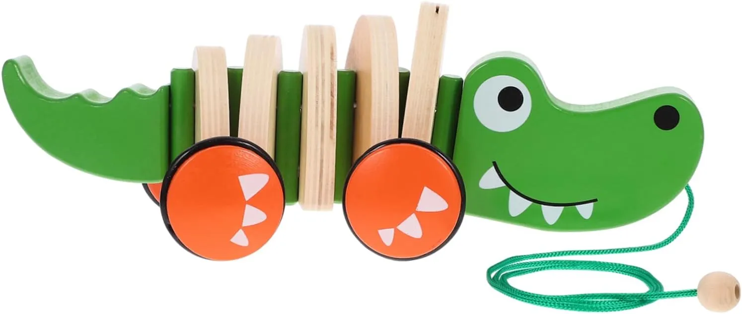 BESPORTBLE Wooden Pull Design Safe Educational Plaything for Birthday Festival Young