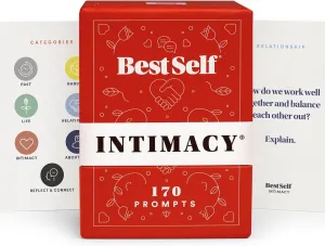 BestSelf Intimacy Deck with 150 Relationship Building Conversation Starters, Meaningful Couples Game, Perfect Couples Card Games