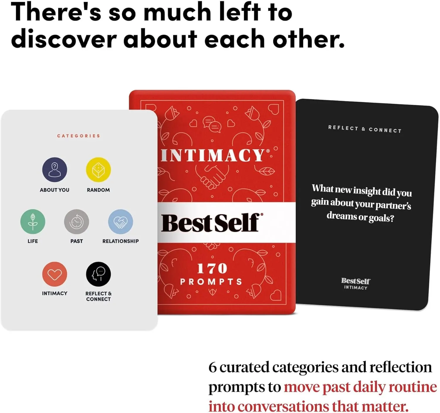 BestSelf Intimacy Deck with 150 Relationship Building Conversation Starters, Meaningful Couples Game, Perfect Couples Card Games