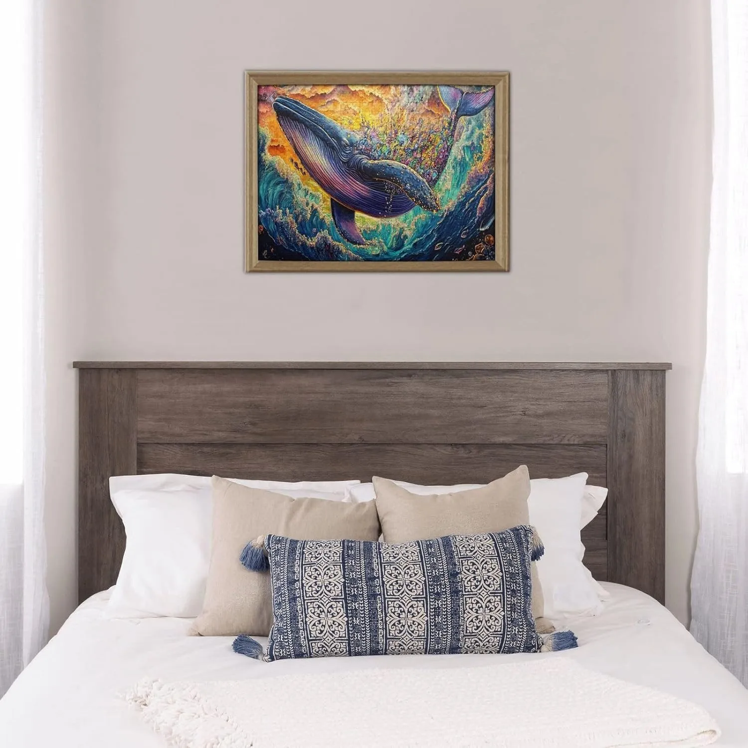 Big Fish with Colorful Barnacles，500 Pcs Wooden Jigsaw Puzzles for Adults, Let Your Imagination Run Wild，Challenge to Yourself，Party Events to Bring People Closer Together