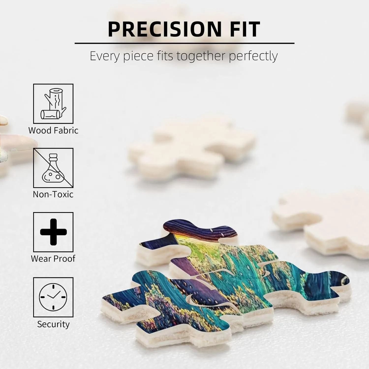 Big Fish with Colorful Barnacles，500 Pcs Wooden Jigsaw Puzzles for Adults, Let Your Imagination Run Wild，Challenge to Yourself，Party Events to Bring People Closer Together