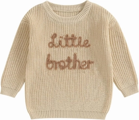 Big Brother Little Brother Matching Outfits Toddler Baby Boy Knit Sweater Romper Fall Winter Clothes