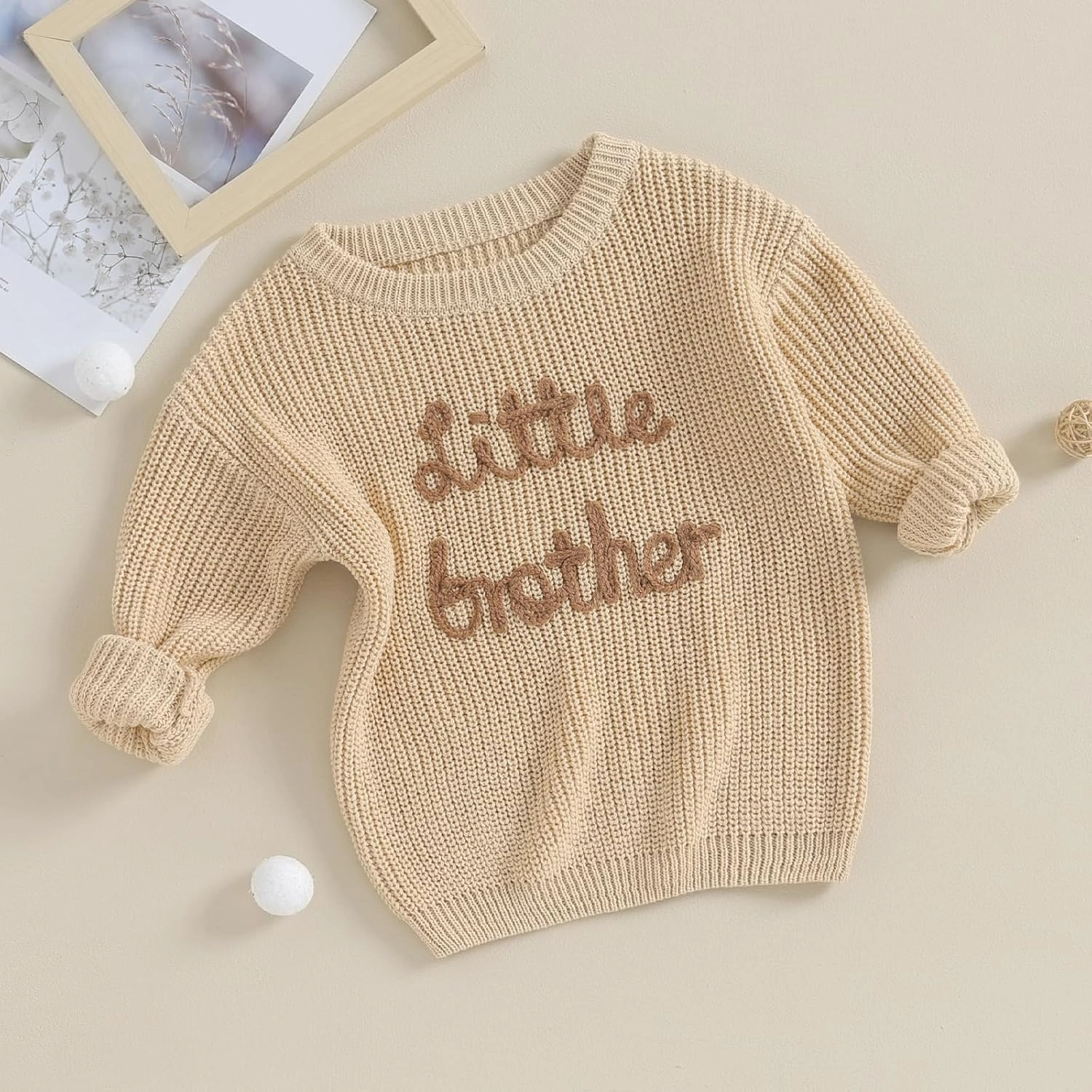 Big Brother Little Brother Matching Outfits Toddler Baby Boy Knit Sweater Romper Fall Winter Clothes