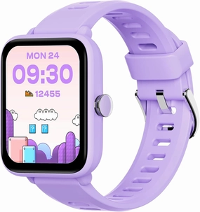 BIGGERFIVE Smart Watch for Kids, Fitness Tracker Watch Pedometer, Heart Rate, 5ATM Waterproof, Sleep Monitor, Alarm Clock, Calorie Step Counter, Puzzle Games, HD Touch Screen for Girls Ages 5-14