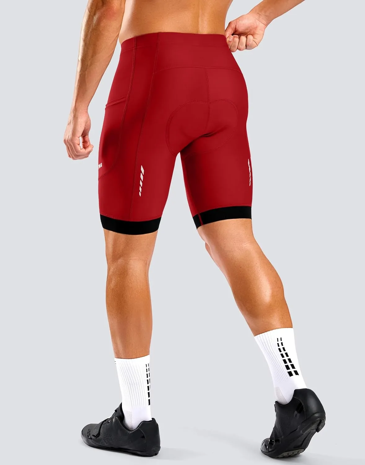 Bikewa Men's Cycling Shorts 7" 4D Padded Bike Shorts for Men Road Biking Bicycle Riding Cycle Biker Phone Pockets