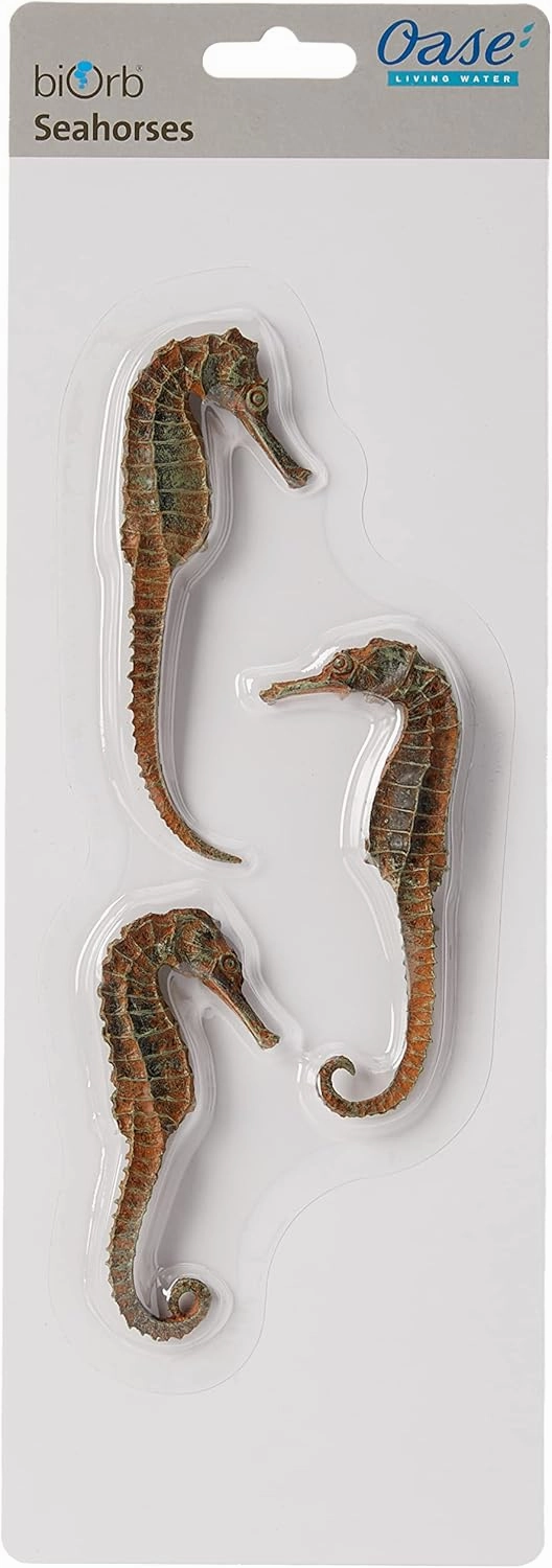 biOrb Seahorse Set of 3, Durable Seahorse Replicas, Beige, Aquarium Decorations
