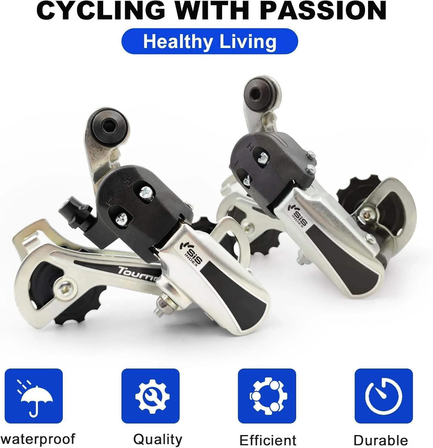 Black/Sliver Rear Derailleur RD-TY21B 6/7 Speed Direct Mount/Hanger Mount for Mountain Bike Kids Commuter Bike