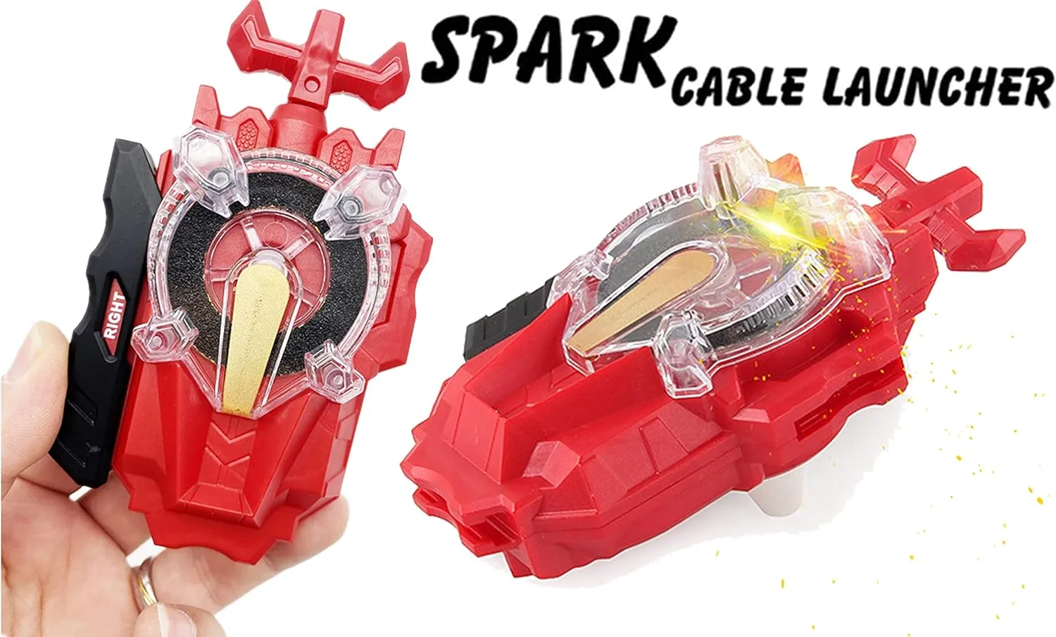 Blade Toy Set Battling Game Toys Sparking Launcher Grip Bey Battling Top Burst B-153 GT Remodeling Customize Set Booster Left and Right Launcher Play Blades Game Toy Set Gift for Boys Kids