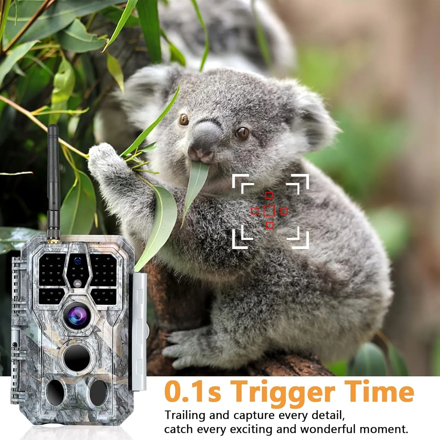 BLAZEVIDEO WiFi Game & Trail Camera 32MP 1296P, Night Vision 0.1s Trigger Time Waterproof IP66 Motion Activated, App Controll Send Picture to Cell Phone for Hunting Wildlife, Home Surveillance