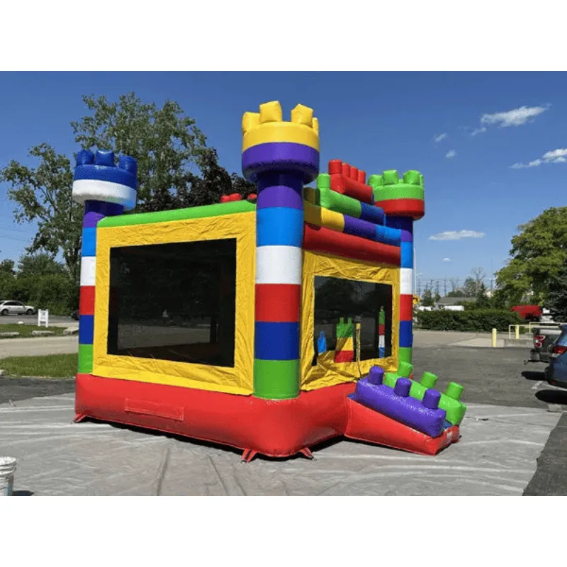Block Bounce House Rainbow Castle