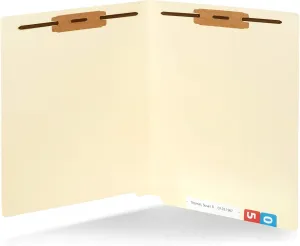 Blue Summit Supplies 14pt Heavyweight Manila Fastener File Folders with End Tabs, Reinforced Straight Cut End Tab Folders with 2 Fasteners, Standard Medical File Folders, Letter Size, Manila, 50 Pack