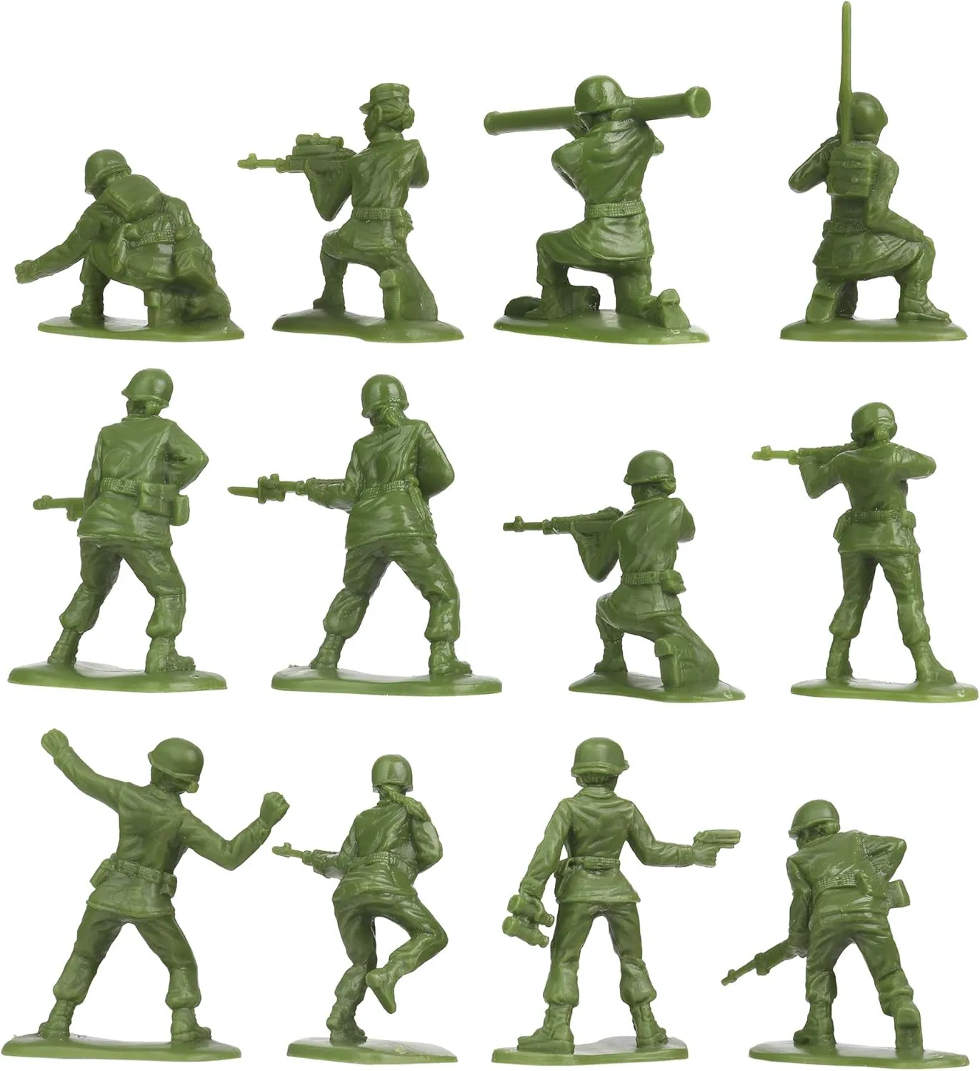BMC Plastic Army Women - 36pc OD Green Female Soldier Figures - Made in USA