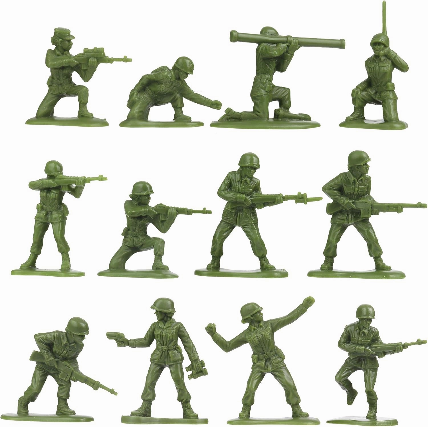 BMC Plastic Army Women - 36pc OD Green Female Soldier Figures - Made in USA