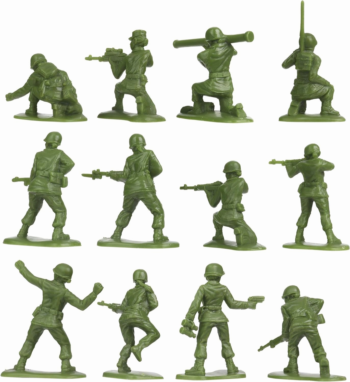 BMC Plastic Army Women - 36pc OD Green Female Soldier Figures - Made in USA