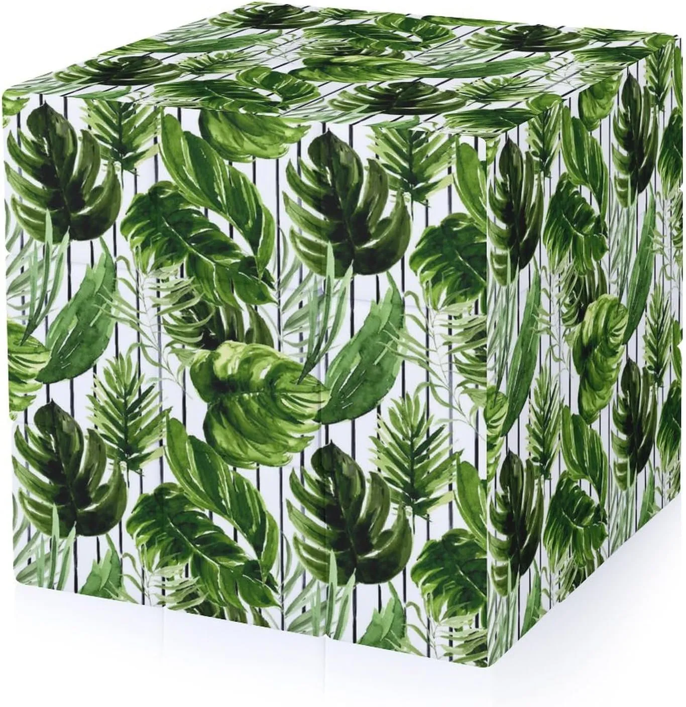 Boho Summer Monstera Adults 3x3x3 Color-Matching Smooth Fully Printed Cube Gift