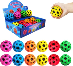 Bouncy Ball, Colorful Big Super Bouncy Astro Balls, Extreme High Bouncing Balls for Kids,Fun Kids Lightweight Foam Jump Balls for Outside, Improve Hand Eye Coordination Ability (12 Pack)