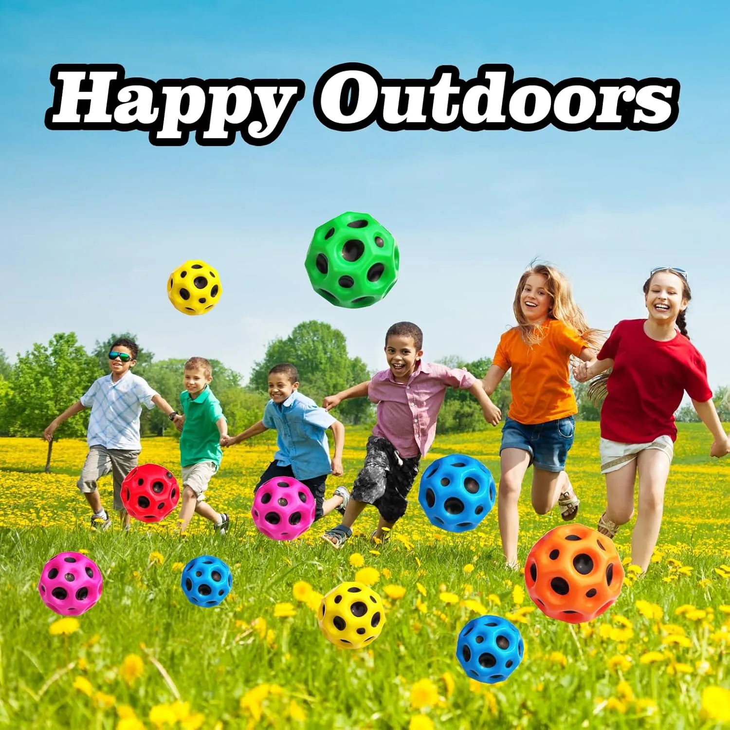 Bouncy Ball, Colorful Big Super Bouncy Astro Balls, Extreme High Bouncing Balls for Kids,Fun Kids Lightweight Foam Jump Balls for Outside, Improve Hand Eye Coordination Ability (12 Pack)