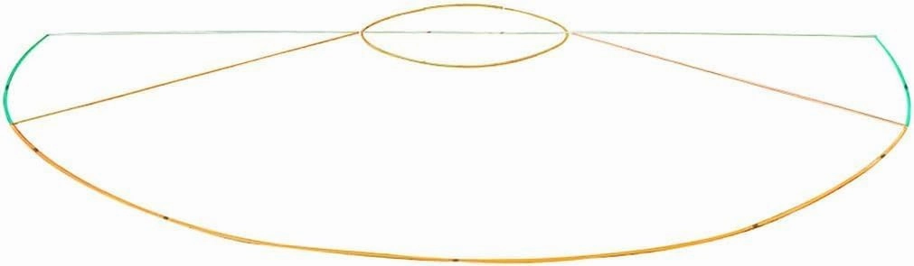 Bownet Portable Women's 8 Meter Lacrosse Goalie Arc – Official Size for Youth, High School, Club, & College – Easy Setup for Indoor & Outdoor Practice – Durable, High-Visibility Design