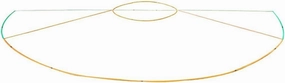 Bownet Portable Women's 8 Meter Lacrosse Goalie Arc – Official Size for Youth, High School, Club, & College – Easy Setup for Indoor & Outdoor Practice – Durable, High-Visibility Design
