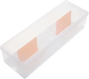 Box Transparent Card Storage Box with Lid Compact Organizer for Trading Cards Clear Design with Removable Dividers for Travel and Home Organization