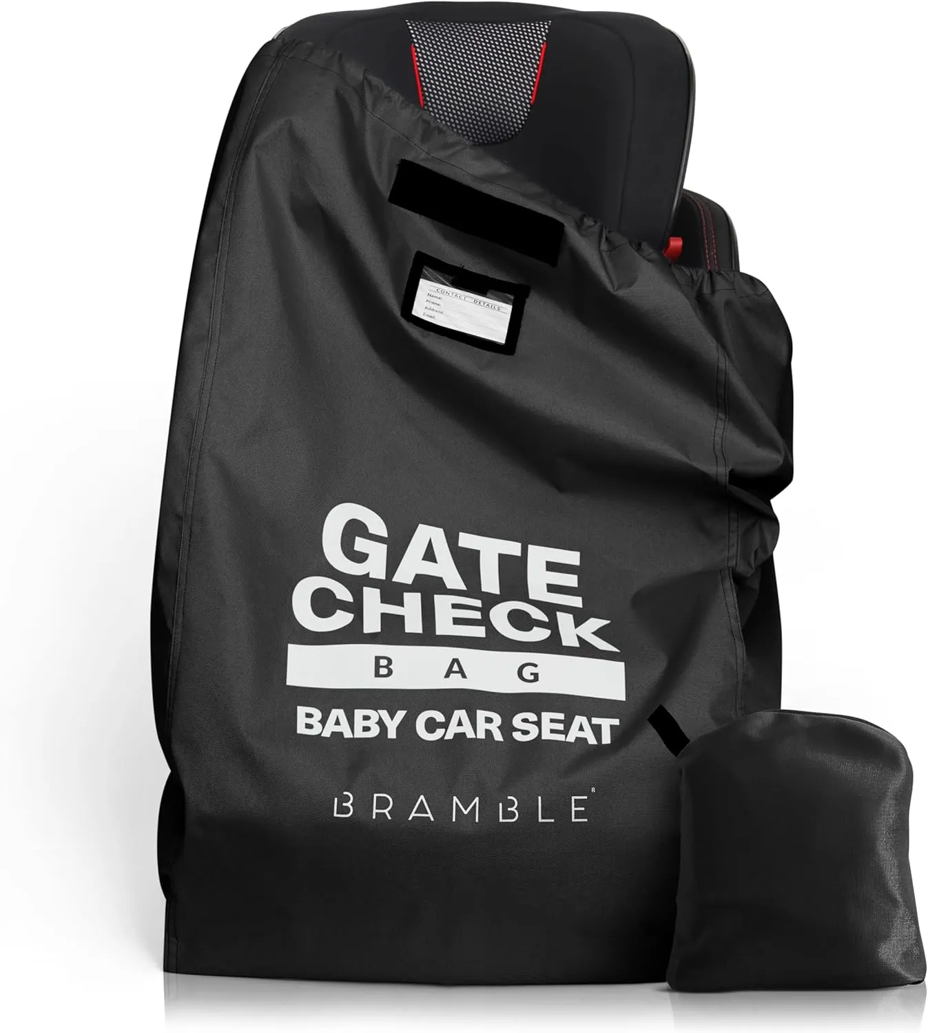 Bramble Infant Car Seat Travel Bag for Airplane - Waterproof Car Seat Cover for Airplane Travel 34" - Booster Seat Travel Bag Carseat Carrier for Airport, Black