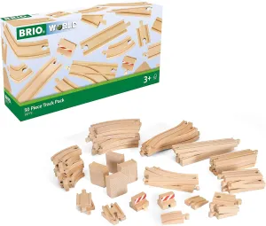 BRIO Starter Lift&Load Set Wooden Toy Train with 50 Piece Special Track Pack | Encourages Creativity | Durable Quality | Safety Tested