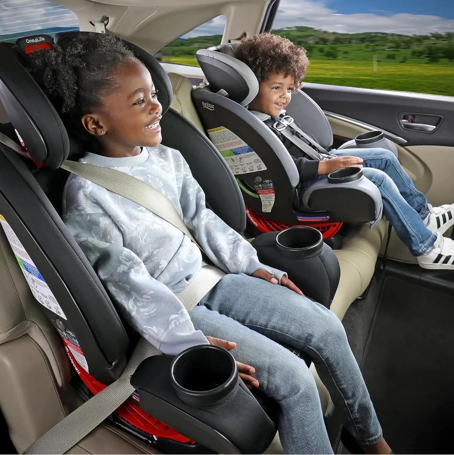 Britax One4Life Convertible Car Seat, 10 Years of Use from 5 to 120 Pounds, Converts from Rear-Facing Infant Car Seat to Forward-Facing Booster Seat, Machine-Washable Fabric, Iris Onyx