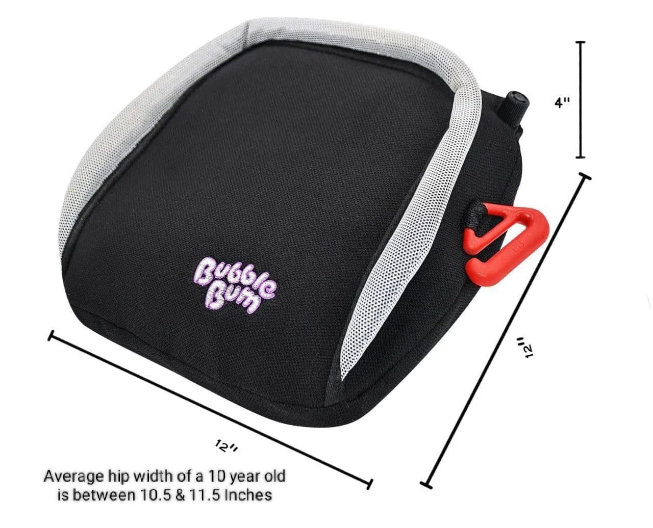 Bubblebum Booster Car Seat, Inflatable Booster Seat for Kids, Travel Carseat, Backless Portable Child Safety Seats for Car, Inflatable Seats for Cars 40-100 lbs, for 4 Year Old   Toddler, Kid - Black
