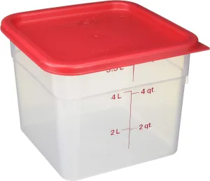 Cambro 6SFSPP190 Translucent Food Container With Lid, 6-Quart