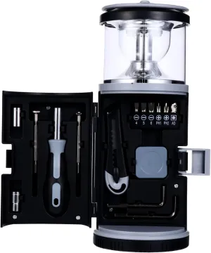 Camping Lantern Flashlight Set with Multifunctional Screwdriver Tools Handheld Lamp Waterproof