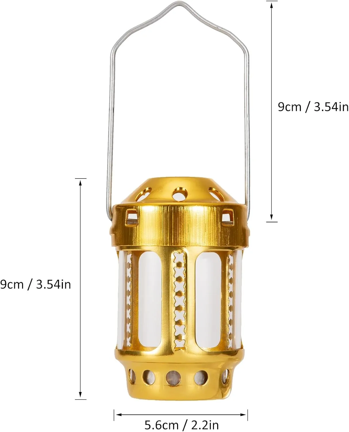 Camping Lantern Mini Candle Lantern Aluminium Alloy Camping Light Portable Lantern Flashlight Night Fishing for Outdoor Camping (4)