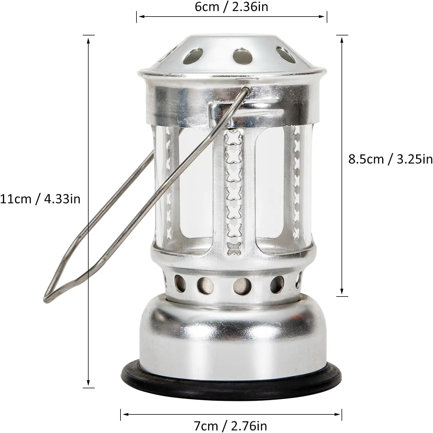 Camping Lantern Mini Candle Lantern Aluminium Alloy Camping Light Portable Lantern Flashlight Night Fishing for Outdoor Camping (4)