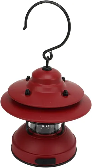 Camping Lantern Rechargeable, LED Adjustable Light with IPX4 Waterproof,USB Charging Led Camping Lantern for Fishing, Home and More(Matte red)