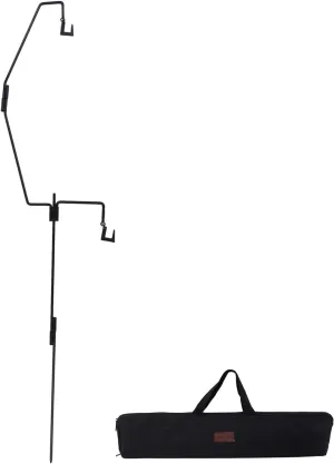 Camping Lantern Stand Portable 5 Sections Lamp Pole Stable Sturdy Iron Lamp Hanger Rack with Storage Bag for Fishing Camping Hiking Outdoor Activities