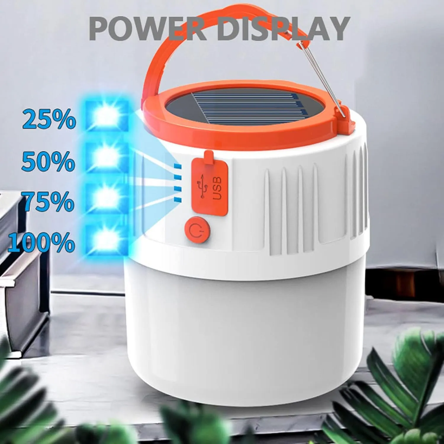 Camping Lantern,Camping Light, Portable Multifunctional Outdoor USB Emergency Lamp, Led Solar Camping Lantern for Camping Indoor Use(Black)