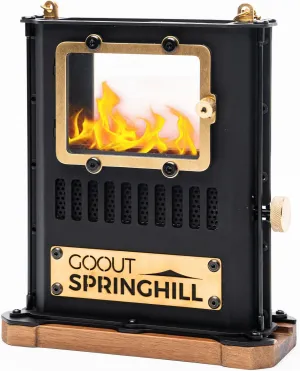 Camping Oil Lamp Portable Stove Hanging Kerosene Lantern for Outdoor Lighting Warming Black