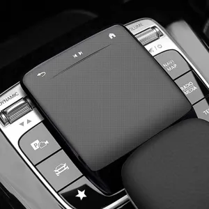 Car Center Console Mouse Protect Cover Console Touch Screen Controller Cover Mouse Screen Protect Cover Shell for Mercedes Benz A B AMG CLA GLE GLS GLB GLA 2020-2022 (Black)