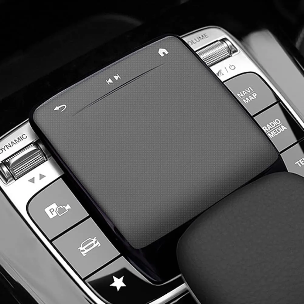 Car Center Console Mouse Protect Cover Console Touch Screen Controller Cover Mouse Screen Protect Cover Shell for Mercedes Benz A B AMG CLA GLE GLS GLB GLA 2020-2022 (Black)
