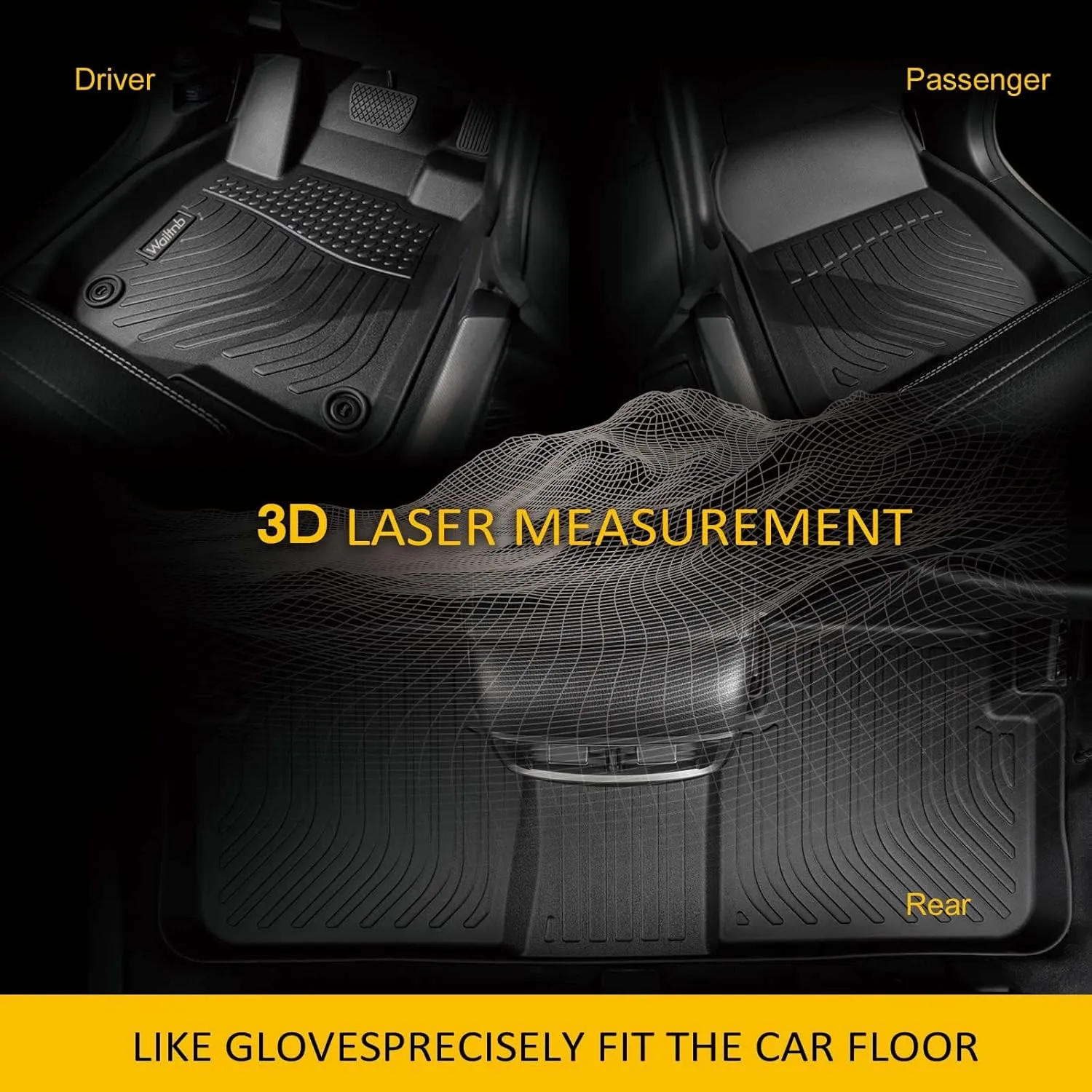 Car Floor Mats & Cargo Trunk Liners Custom Fit Audi Q5 / SQ5 2023 2022 2021 2020 2019 2018 All Weather Floor Mats for Audi Q5 SQ5 TPE Durable Floor Liners Accessories